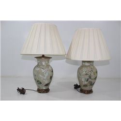Pair of Decoupage Lamps