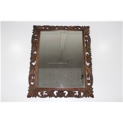 Antique Carved Wood Mirror