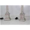 Image 2 : Pair Cream Twisted Base Lamps