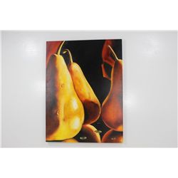 Unframed Original Oil Painting  3 pears