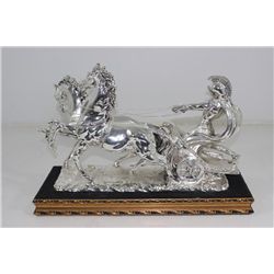 Roman Chariot Sterling Statue Marked