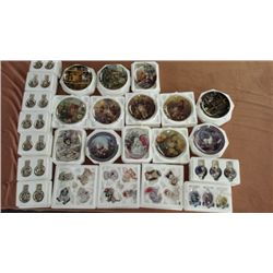 Lot of 13 Kitten Plates and 12 Ornaments