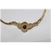 Image 5 : 10K Gold Necklace with Sapphire Stone