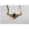 Image 6 : 10K Gold Necklace with Sapphire Stone