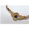 Image 8 : 10K Gold Necklace with Sapphire Stone