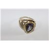 Image 4 : 10K Gold Ring with Purple Stone