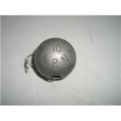 VINTAGE *VERY UNIQUE* HEAVY METAL BALL STAMPED *CPK 10+ LPN*-NOT SURE WHERE IT IS FROM OR WHAT IT IS