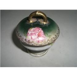 VINTAGE RARE *NIPPON* VASE WITH GOLD & BEAUTIFUL HAND PAINTED FLOWERS STAMPED *NIPPON-HAND PAINTE