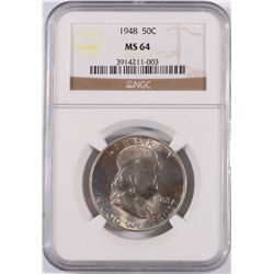 1948 FRANKLIN HALF DOLLAR, NGC MS-64