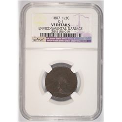 1807 HALF CENT NGC VF DETAILS