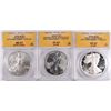 Image 1 : 2006 (3 PC 20TH ANNIVERSARY) SILVER AMERICAN EAGLE'S ANACS 67