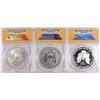 Image 2 : 2006 (3 PC 20TH ANNIVERSARY) SILVER AMERICAN EAGLE'S ANACS 67