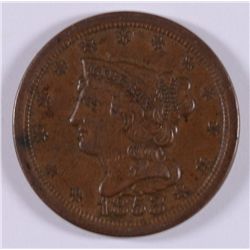 1853 HALF CENT AU-58