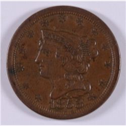 1853 HALF CENT AU-58