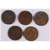 Image 1 : (5) LARGE CENTS (36, 37, 38, 41, 42)