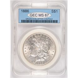 1886 MORGAN DOLLAR GEC MS-67