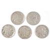 Image 1 : (5) 1918-D BUFFALO NICKELS