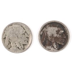 (2) 1918-S BUFFALO NICKELS