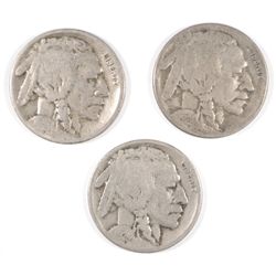 (3) 1924-S BUFFALO NICKELS