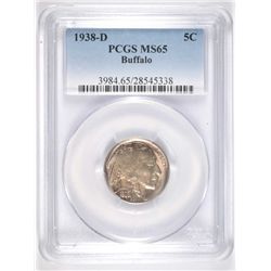 1938-D BUFFALO NICKEL PCGS MS-65