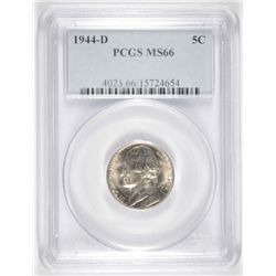 1944-D JEFFERSON (WAR) NICKEL PCGS MS-66