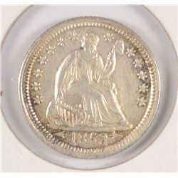 1853 SEATED HALF DIME AU-58