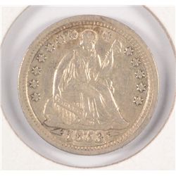 1853-O SEATED HALF DIME XF/AU