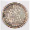 Image 1 : 1869-S SEATED DIME AU/BU (RARE DATE)