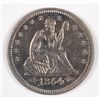 Image 1 : 1854 SEATED QUARTER AU/BU