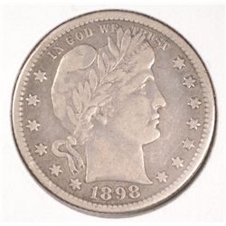1898-O BARBER QUARTER F/VF