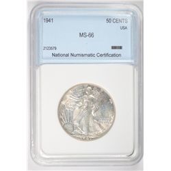 1941 WALKING LIBERTY HALF DOLLAR NNC MS-66