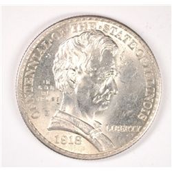 1918 ILLINOIS (LINCOLN) COMMEN HALF DOLLAR MS-63