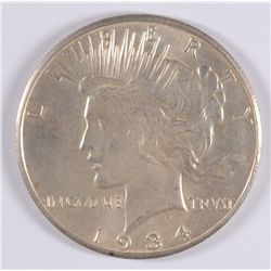 1934-S PEACE DOLLAR BU CLEANED