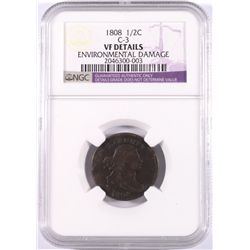 1808 HALF CENT NGC VF DETAILS