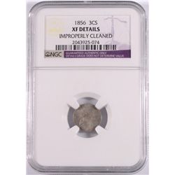 1856 THREE CENT SILVER NGC XF DETAILS