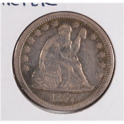 1857 SEATED QUARTER VF/XF (NICE TONING)