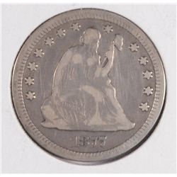 1877-CC SEATED QUARTER VG/F