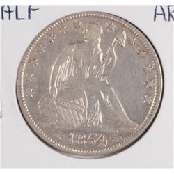 1854-O SEATED HALF DOLLAR AU-50