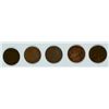 Image 1 : INDIAN CENTS:1864 BRONZE-G, 1865-G, 1866-VG some corrosion, 1867 & 68 FINE dark