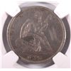 Image 2 : 1843 SEATED HALF DOLLAR, NGC AU DETAILS, DOES NOT LOOK CLEANED