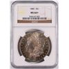 Image 1 : 1885 MORGAN SILVER DOLLAR, MS-66+ SUPER OBVERSE RAINBOW COLORS SOME ON REVERSE