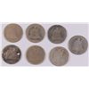 Image 1 : LOT OF ( 7 )  LOWER GRADE SEATED QUARTERS