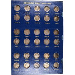 NICE CIRCULATED ROOSEVELT DIME SET: 1946 THRU 1971 IN NICE ALBUM