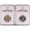 Image 1 : ( 2 ) 1957 WASHINGTON QUARTERS, NGC PROOF-66