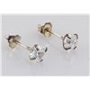 Image 3 : Sterling Silver Earring Prong Set Fire Diamond Crystal