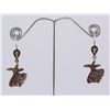 Image 1 : Natural Stone Antique Design Dangle Earring