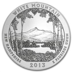 2013-P 5 oz Silver ATB - White Mountain (W/Box &amp; Co