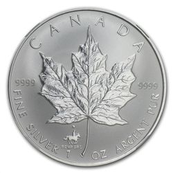 1998 1 oz Silver Canadian Maple Leaf - RCMP Privy SP-69