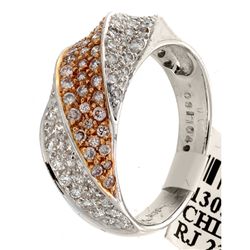 18K 2Tone Gold 0.80ctw Diamond Ring