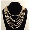 Image 1 : 487CTW GOLDEN WHITE 6ROW MOTHER OF PEARL NECKLACE